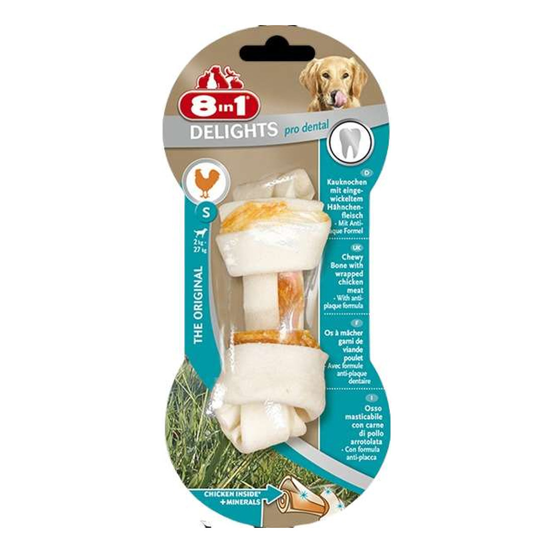 DS 8in1 Delights Pro Dental Chicken S 1pc 40g