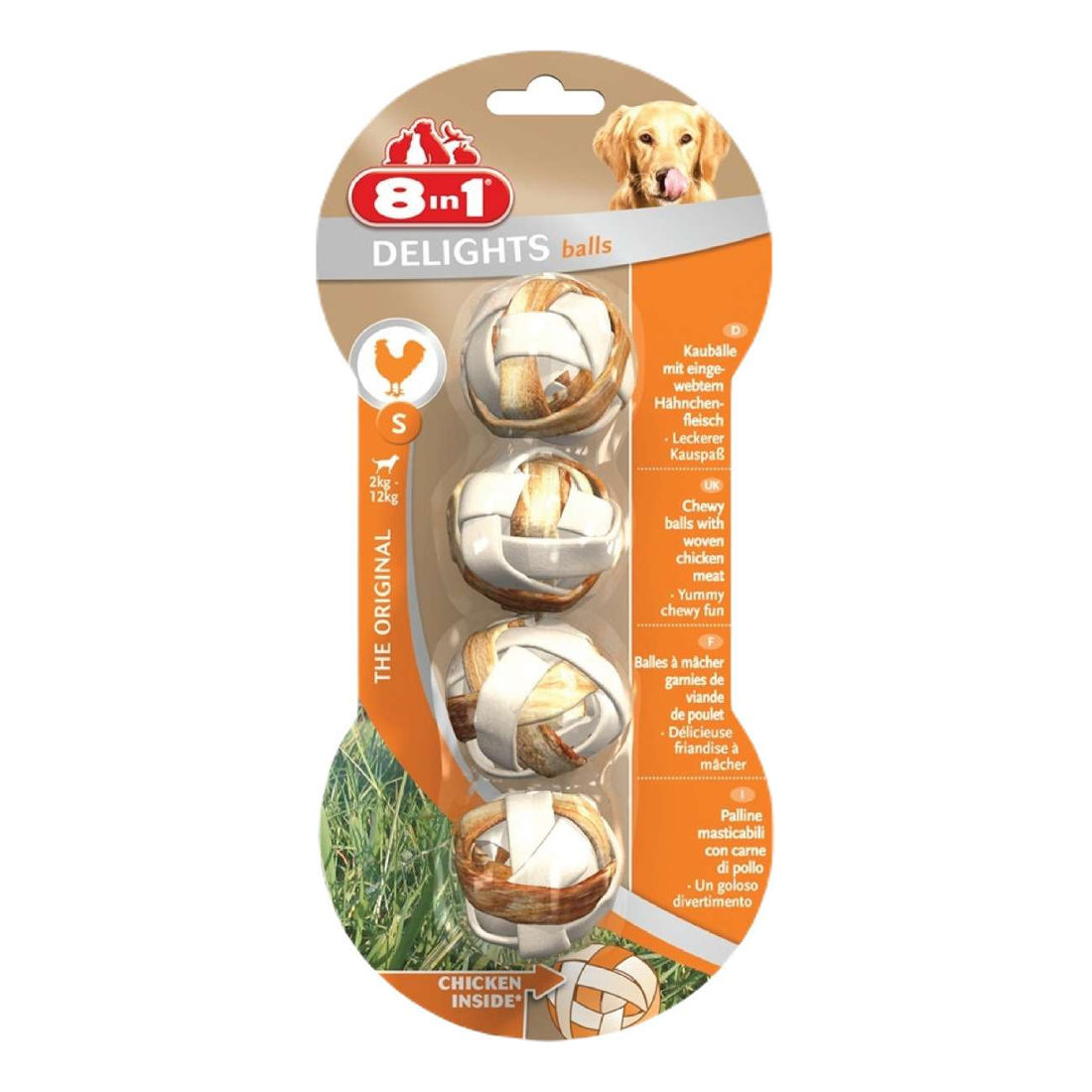 DS 8in1 Delights Balls Chicken S 4pcs 36g