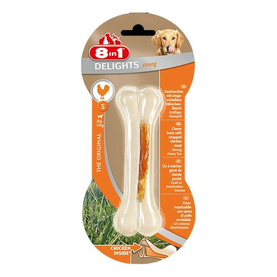 DS 8in1 Delights Chicken Strong Bone S 1pc 60g