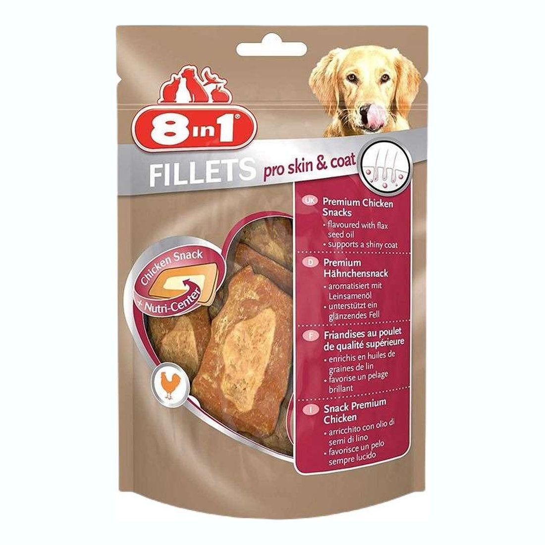8in1 FILLETS PRO SKIN & COAT CHICKEN S 80g