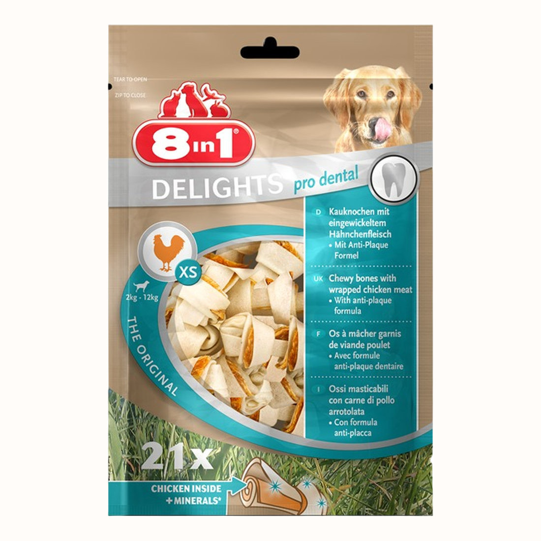 DS 8in1 Delights Pro Dental XS 21pcs 252g