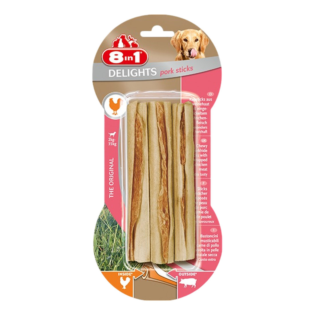 DS 8in1 Delights Pork Twisted Sticks 10pcs