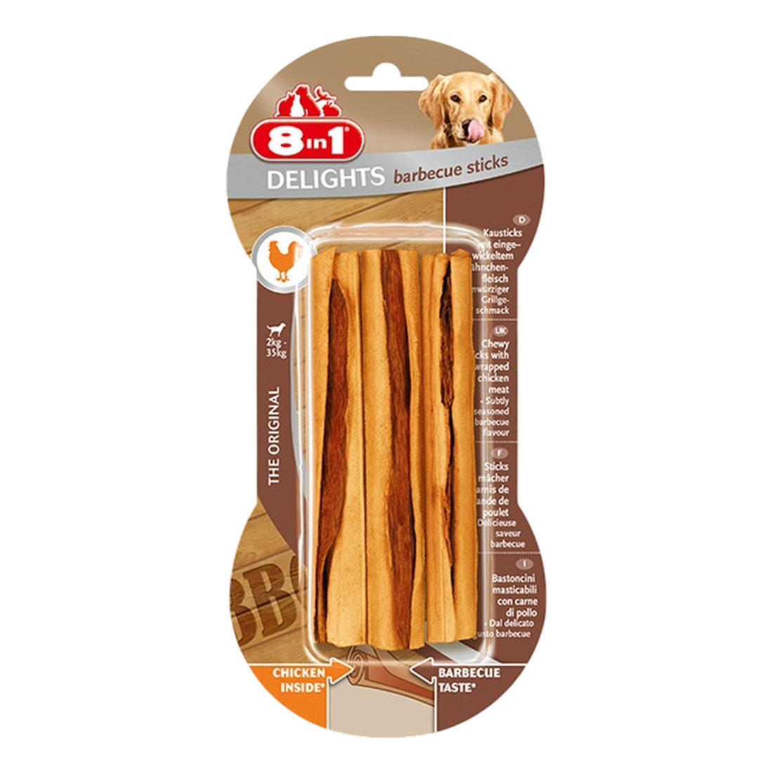 DS 8in1 Delights Barbecue Sticks L 3pcs 85g