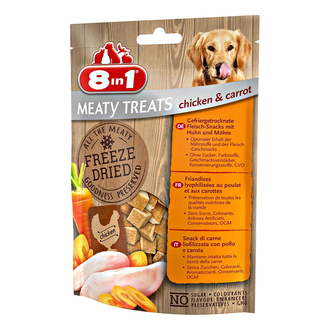 DS 8in1 Meaty Treats Chicken & Carrot 50g