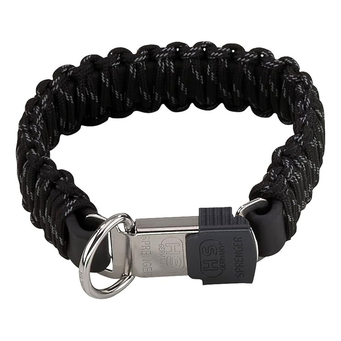 COLLAR IN NYLON WITH CLICK LOCK BLACK/BLACK 60cm