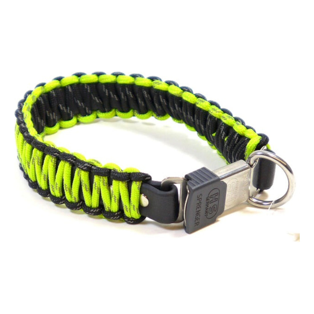 COLLAR IN NYLON WITH CLICK LOCK BLACK/YELLOW 55cm