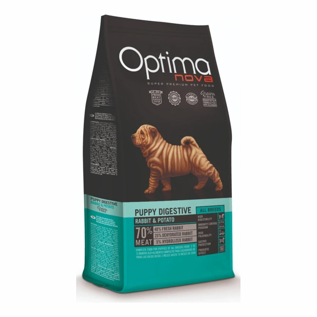 OPTIMA PUPPY DIGESTIVE RABBIT & PATATO 12KG