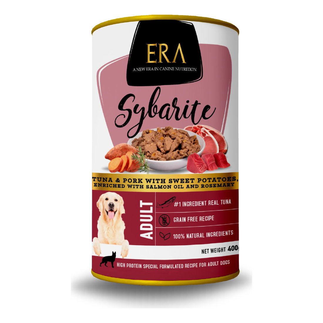 Era Sybarite Adult - Tuna with pork and sweet potato with salmon oil & rosemary 400g