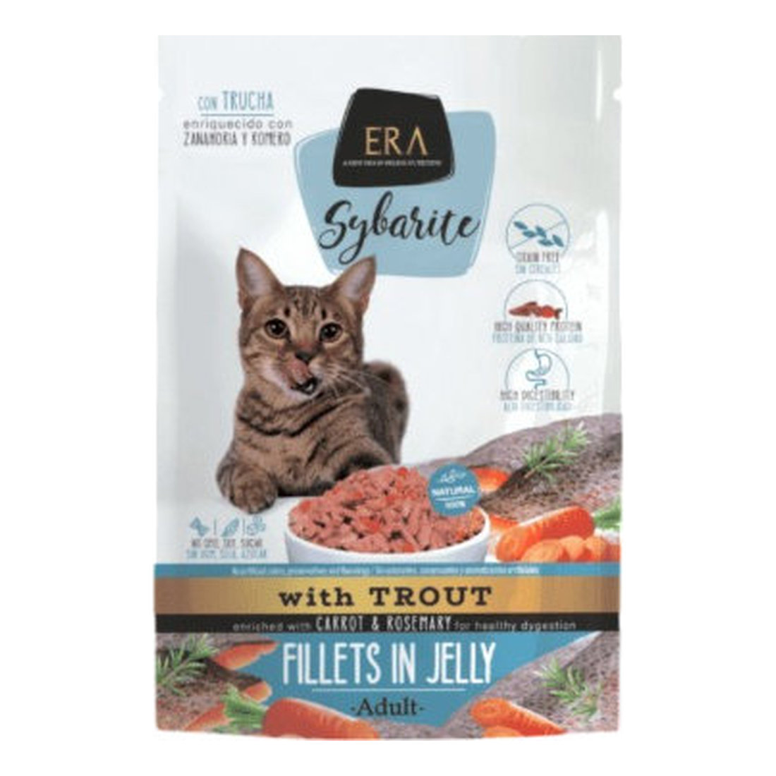 ERA Sybarite Adult - Fillets in Jelly Trout with Carrot & Rosemary 85g