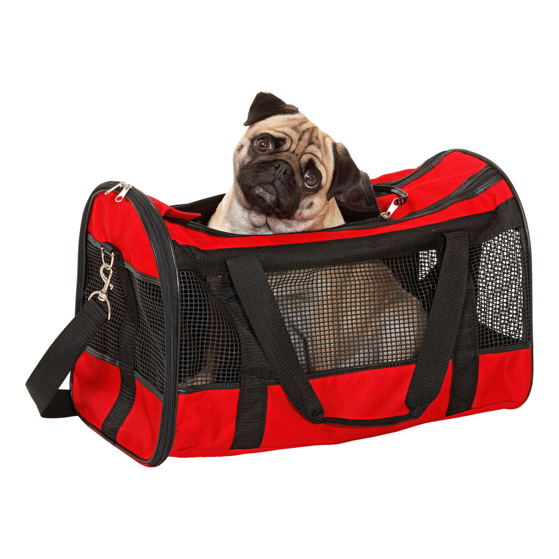 TRAVEL BAG DIVINA RED M 46x28x29cm