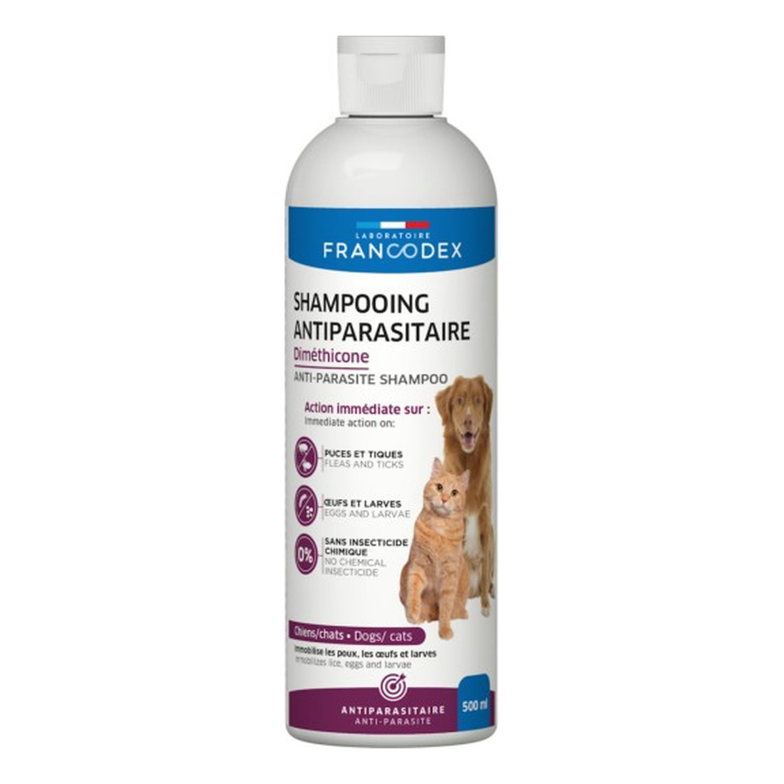 FRANCODEX - Cats/Dogs Dimethicone Anti-Parasite Shampoo 500ml