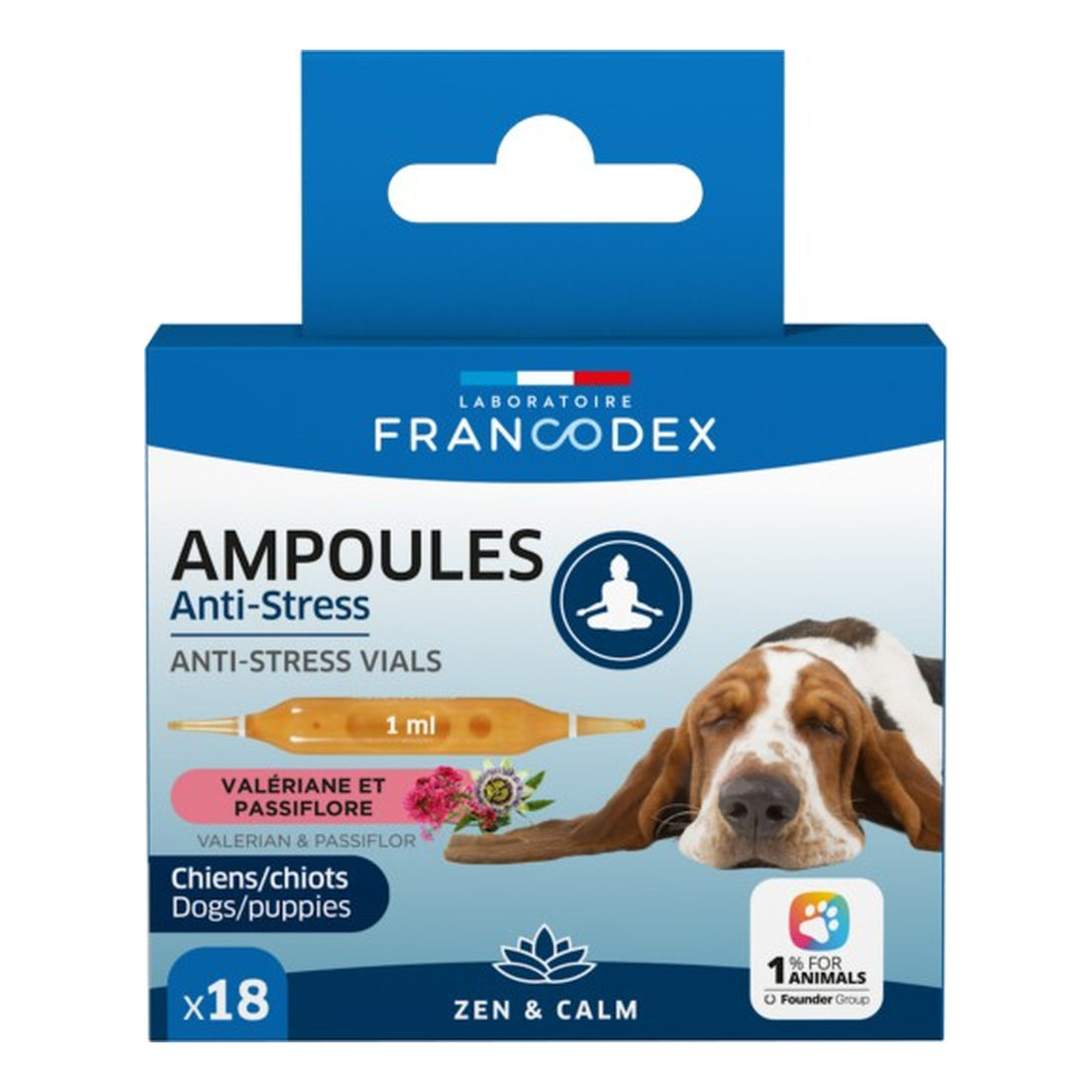 FRANCODEX - Puppy/Dog Anti-Stress Ampoules 18 x 1ml