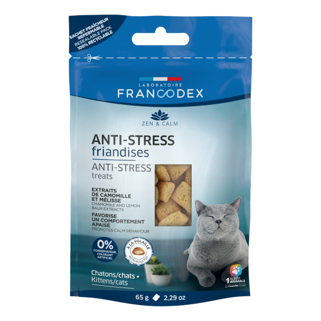 FRANCODEX - Kitten/Cat Anti-Stress Treats 65g