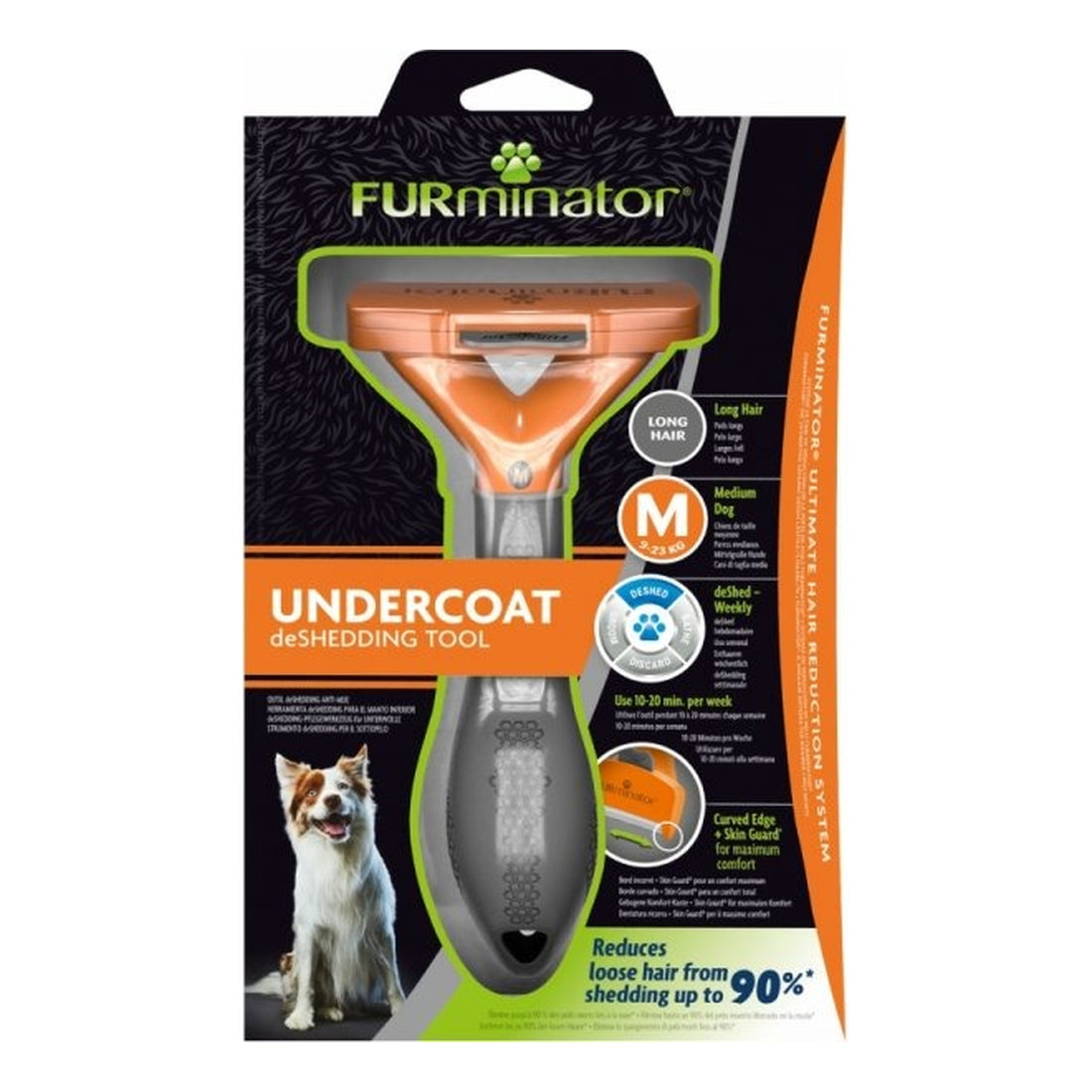 DESHEDDING BRUSH FOR DOGS LONG HAIR M