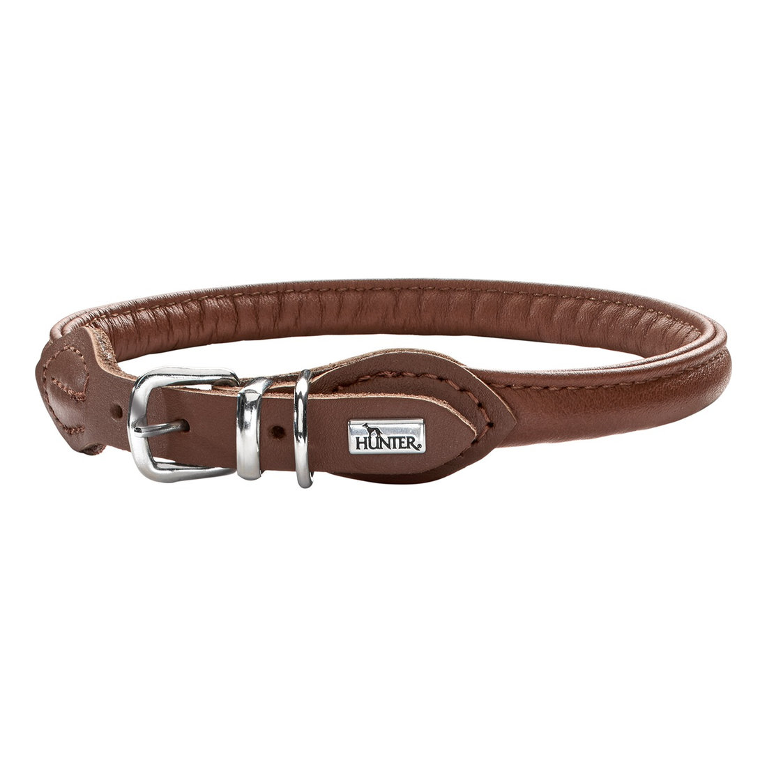 Leather Collar R&S 35/S 8mm 33-37cm Brown