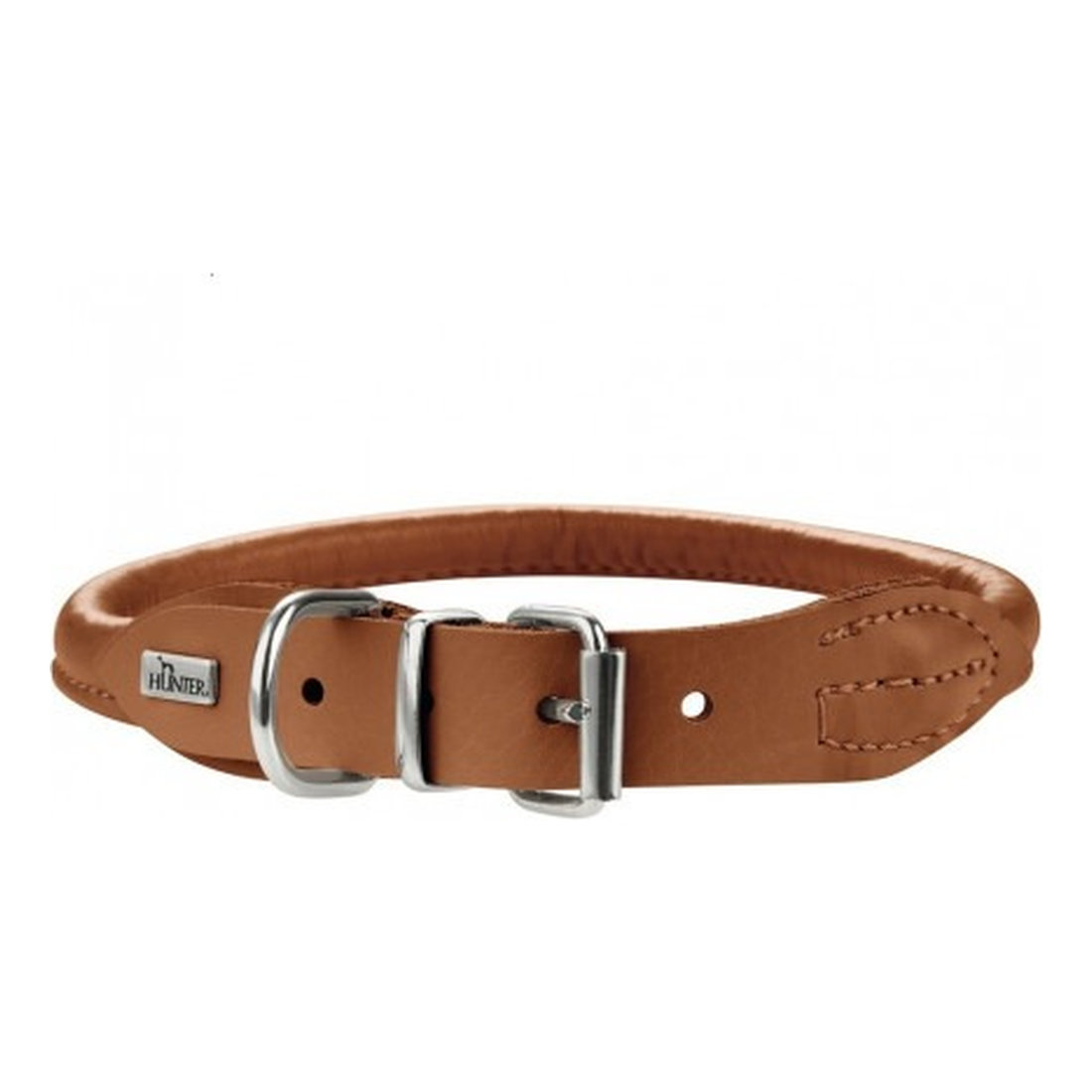Leather Collar R&S Elk Petit 6mm, 30-33cm Cognac