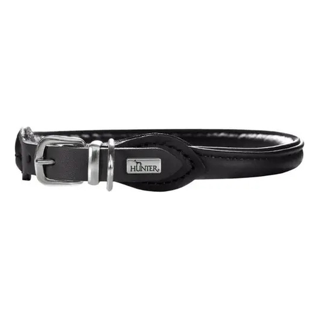 Leather Collar R&S Elk Petit 6mm, 24-27cm Black