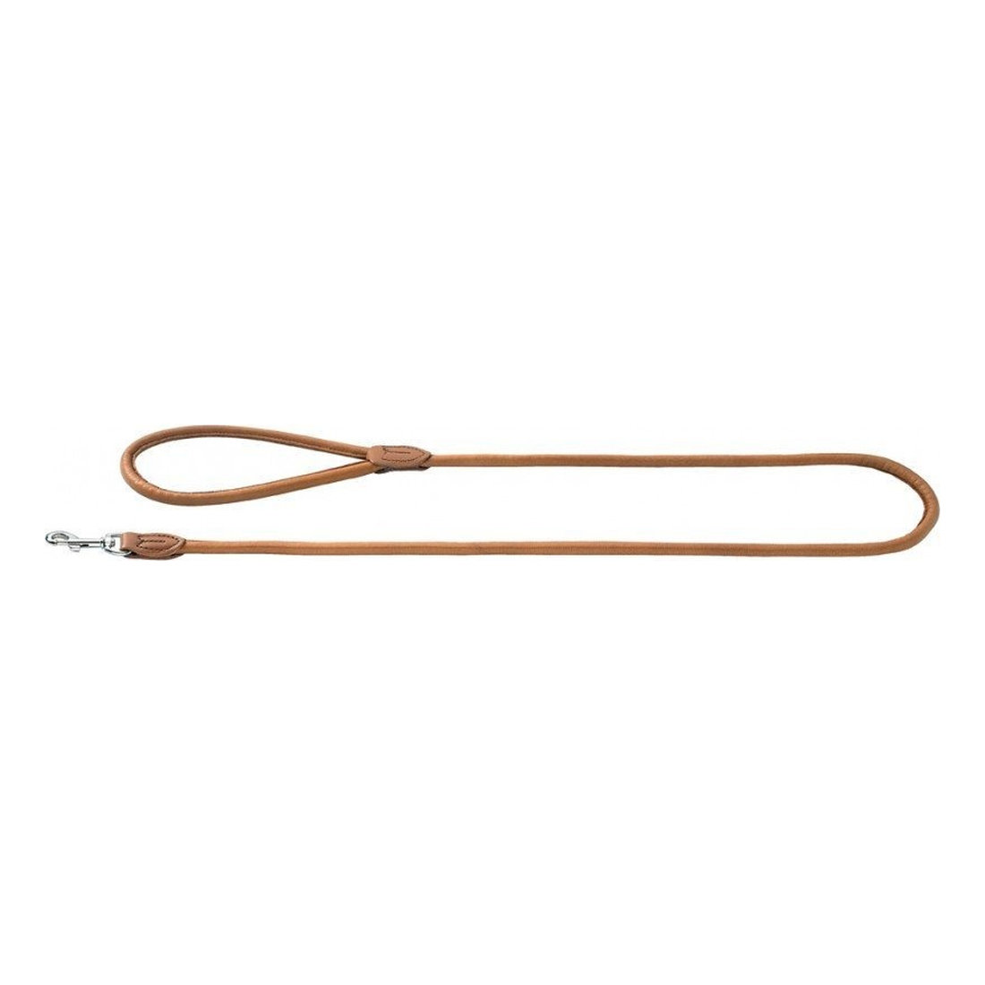 LEATHER LEASH ROUND & SOFT ELK PETIT  6mmX110cm COGNAC