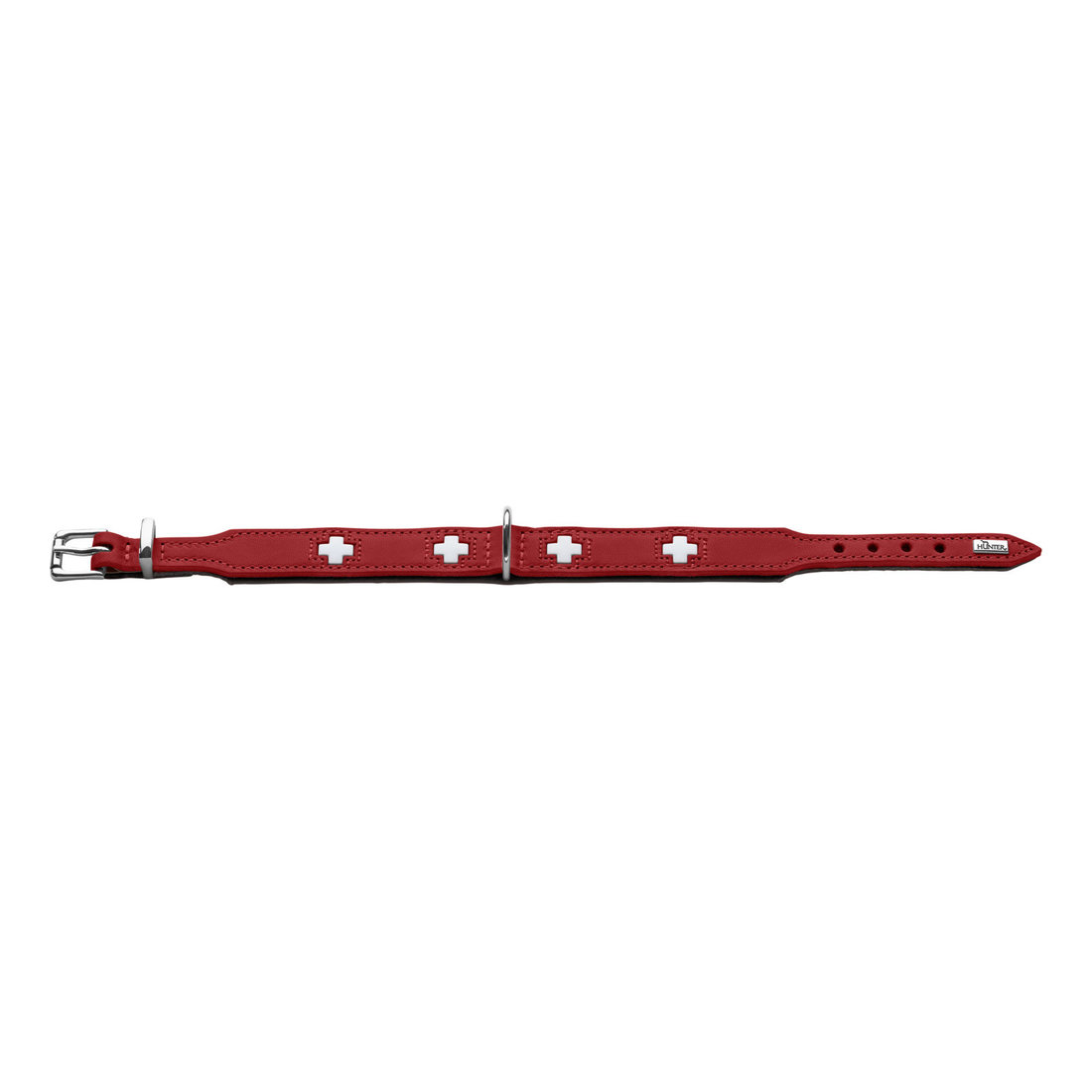Leather Collar Swiss 32/XS 2,6/24-28cm Red/Black