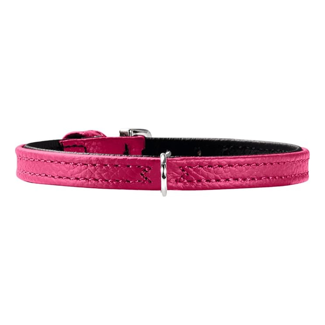 Leather Collar Tiny Petit 22-26cm Pink