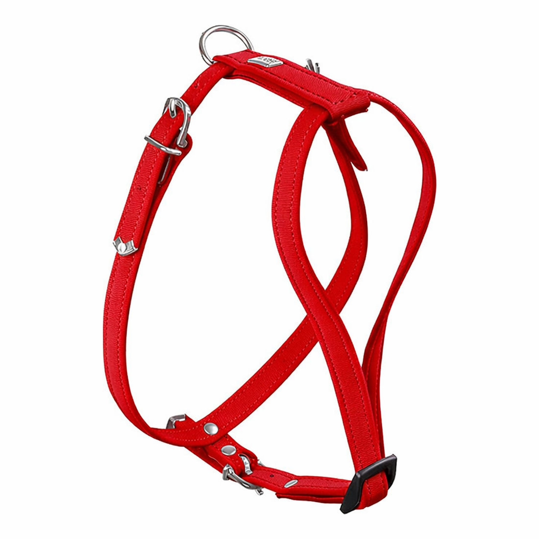 Leather Harness Softie 0.9cm, 28-37cm Red