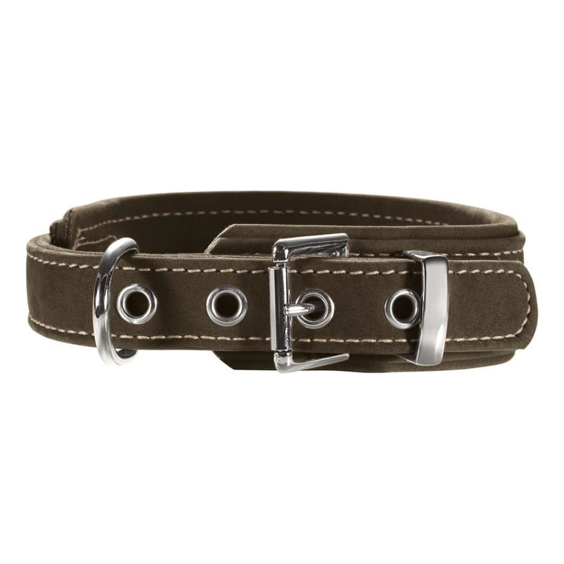 Leather Collar Hunting Comfort 65, 53-60cm Olive