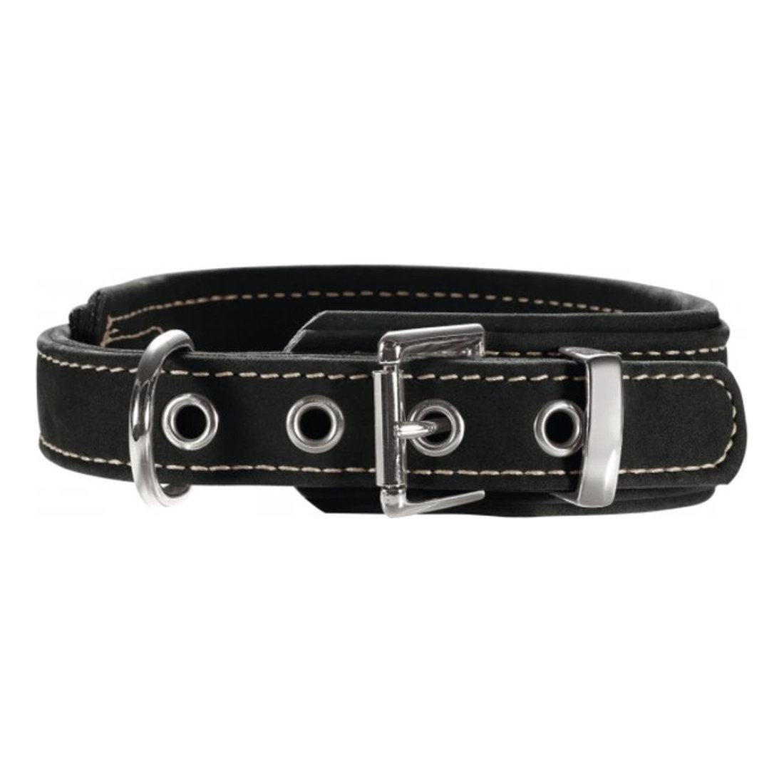 Leather Collar Hunting Comfort 45, 33-40cm Black