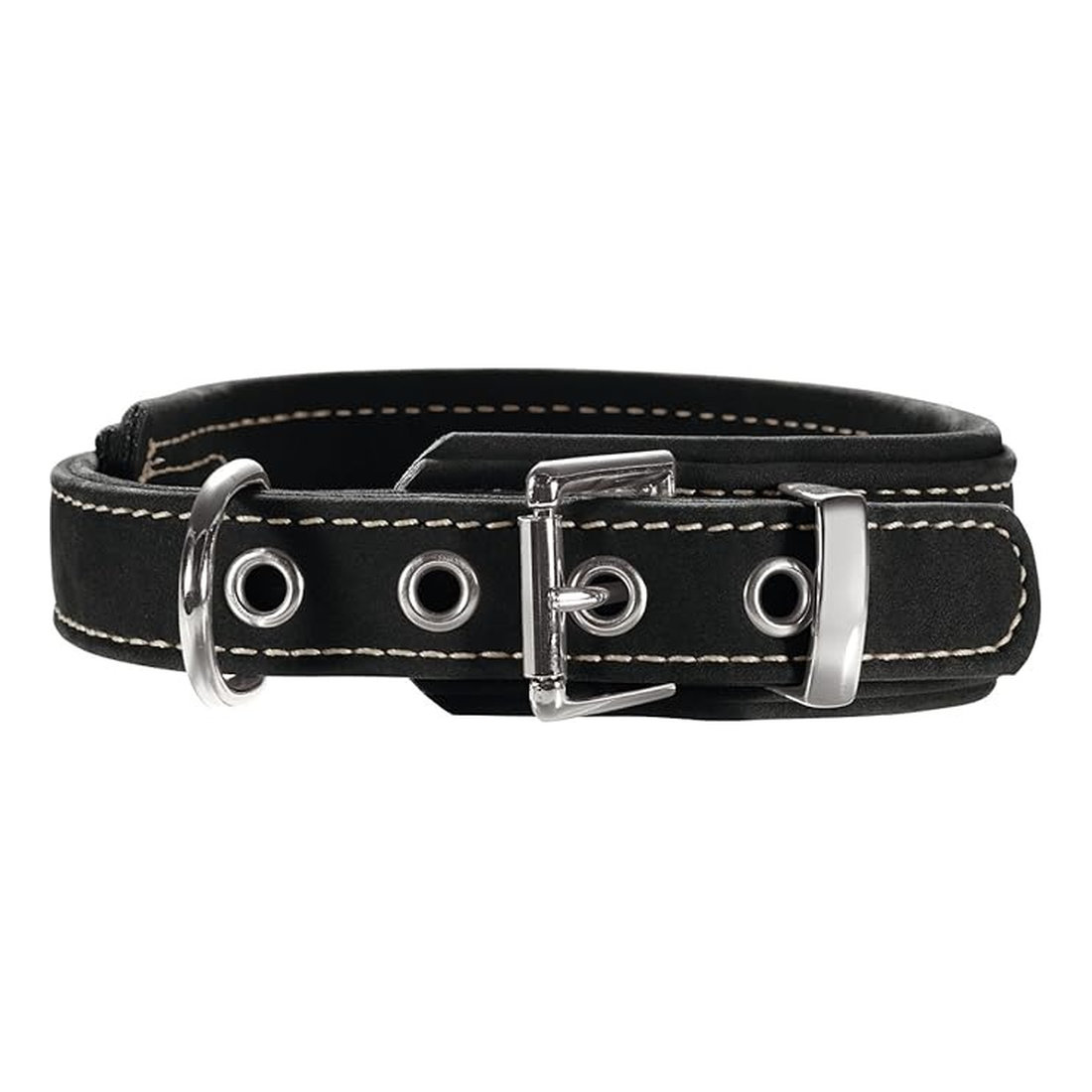 Leather Collar Hunting Comfort 50, 38-45cm Black