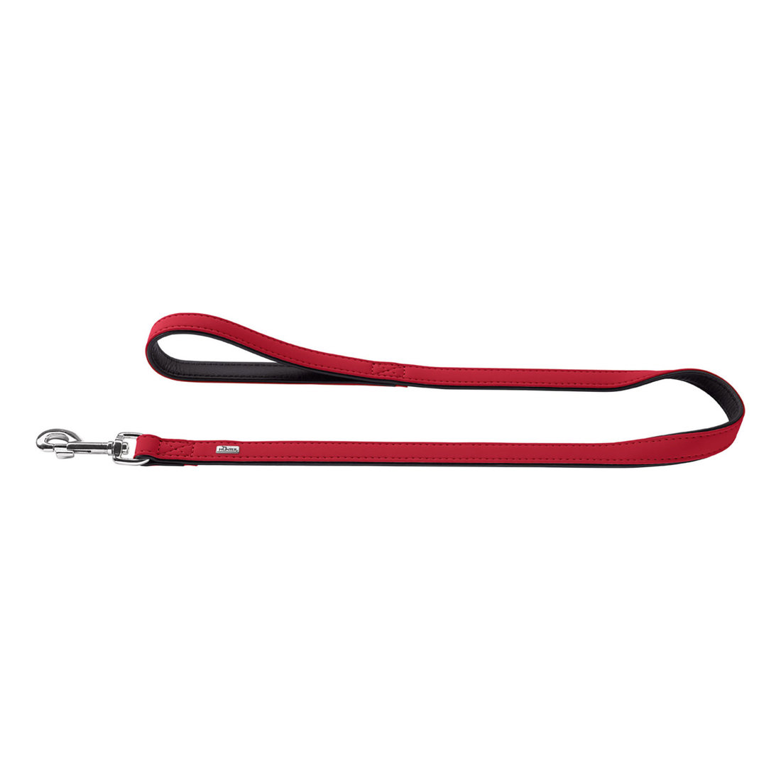 Leather Leash Softie 15/110 Red/Black