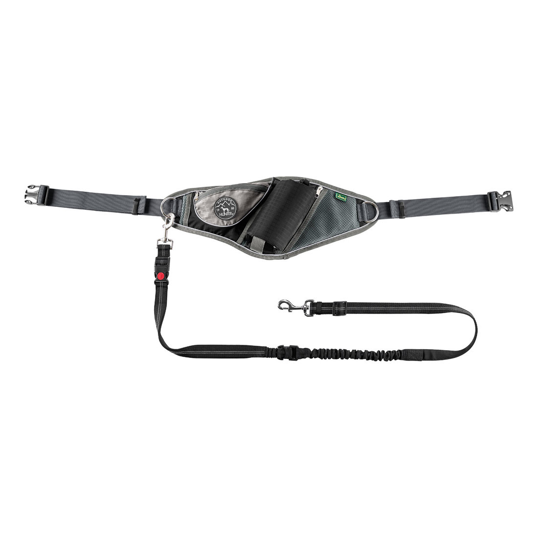 BeltBag Anti-Jerk Leash Jasper Black/Grey