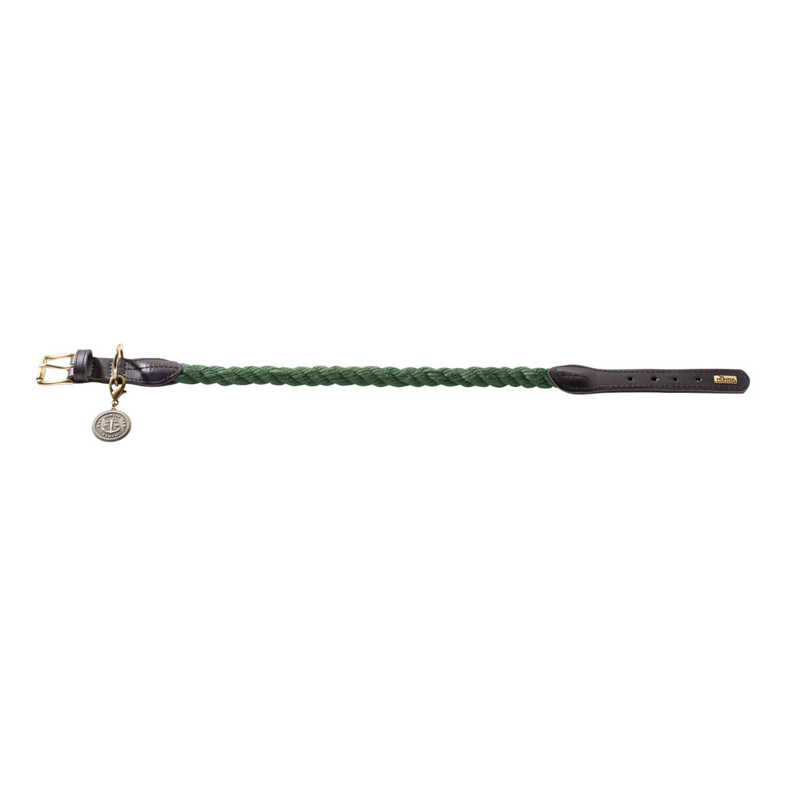 Collar List Rope/Leather S-M 12mm 50cm Olive