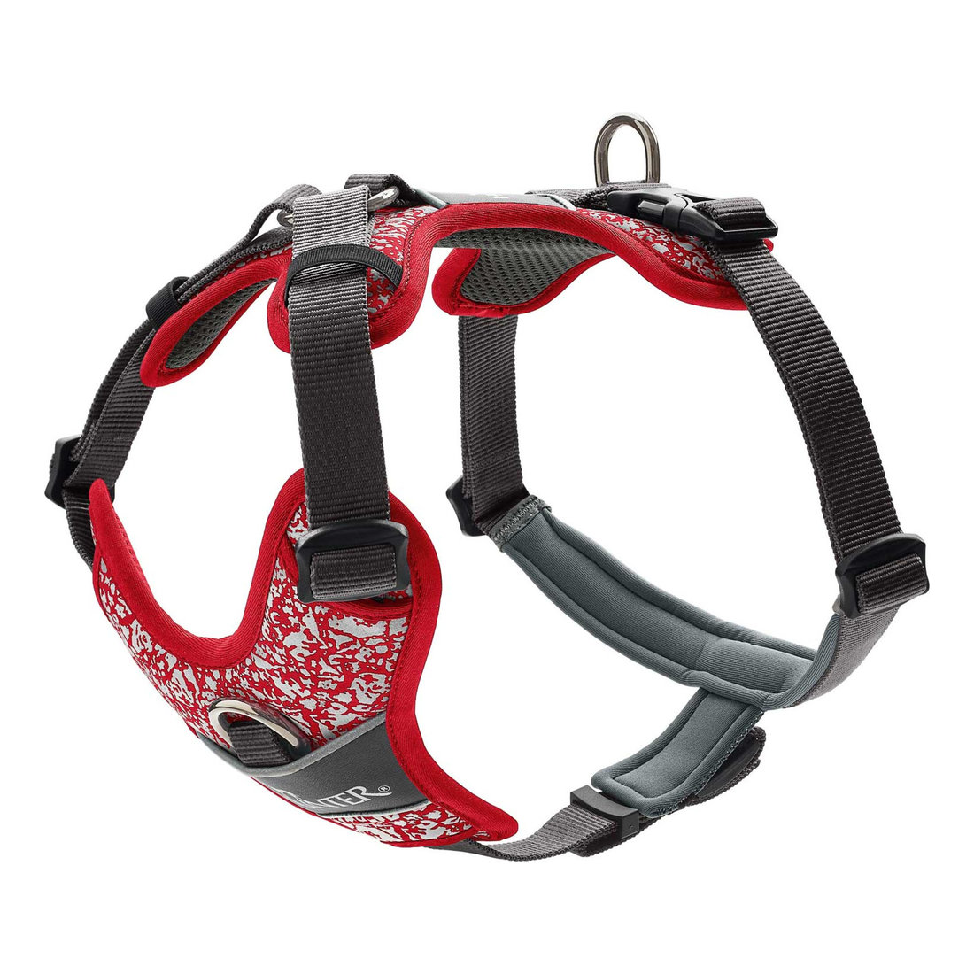 Harness Divo Reflect XS 34-47 Red/Grey