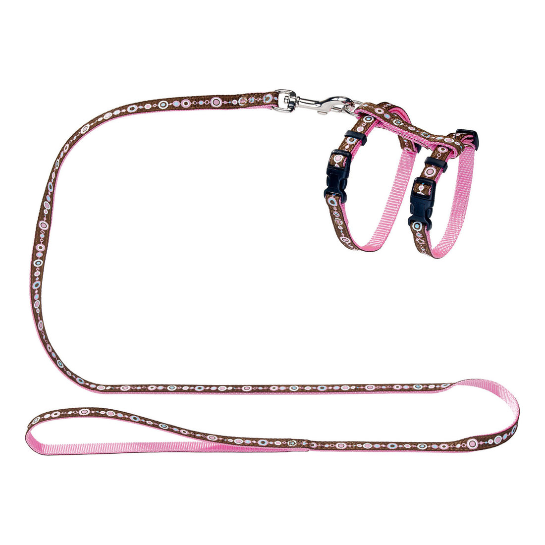 Harness + Leash Set Signs Light Pink