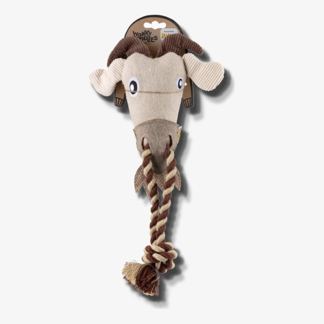 Wonky Woolies Tuggerz Goat 38x23x6cm Squeaker