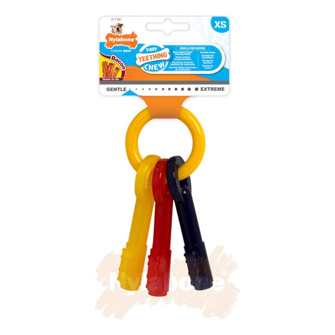 Puppy Teething Keys Bacon XS
