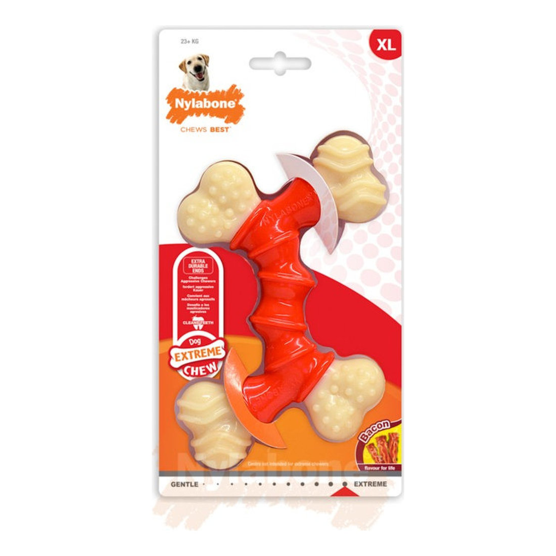 Nylabone Extreme DOUBLE Bone Bacon XL