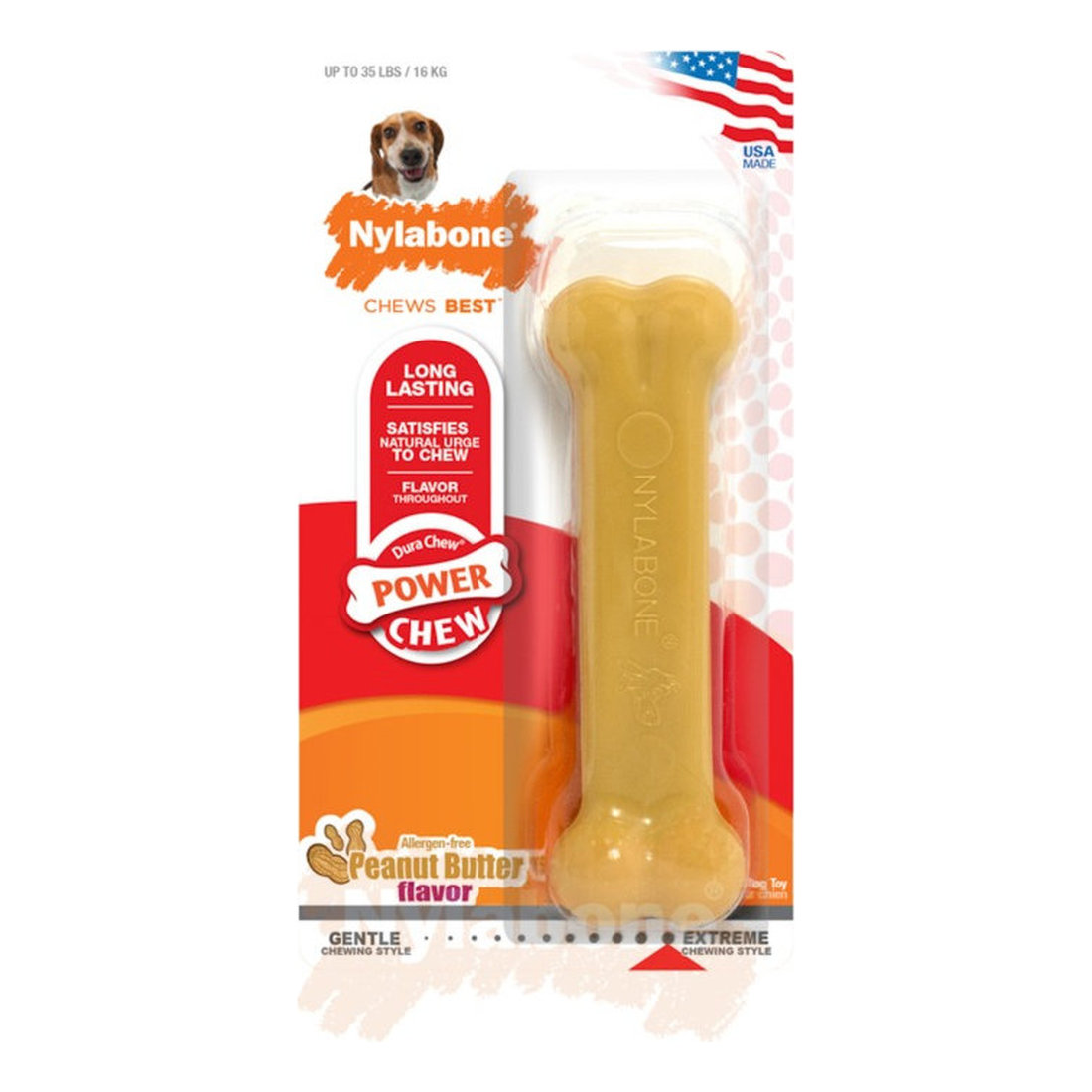 Nylabone Peanut Butter Wolf