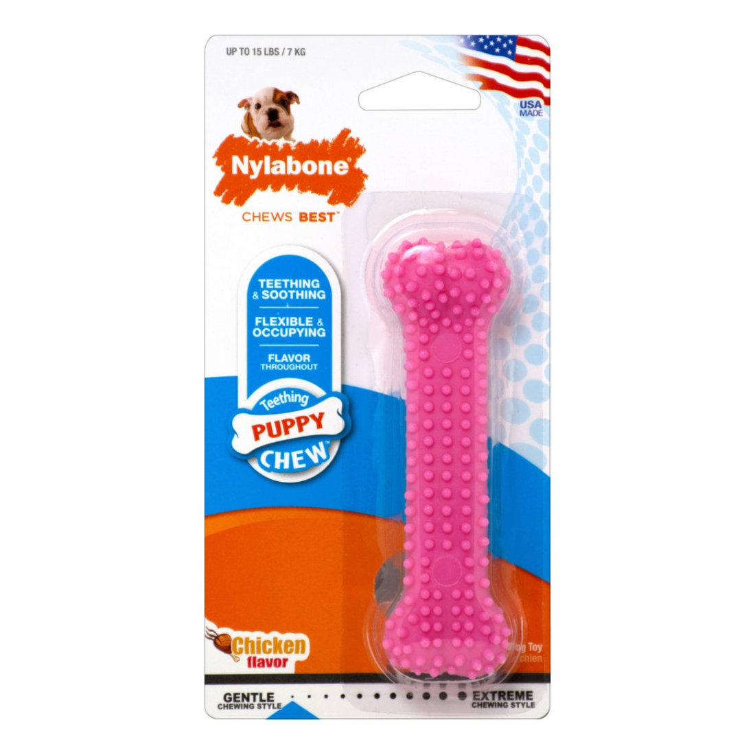 Nylabone Puppy Dental Chicken Pink XS