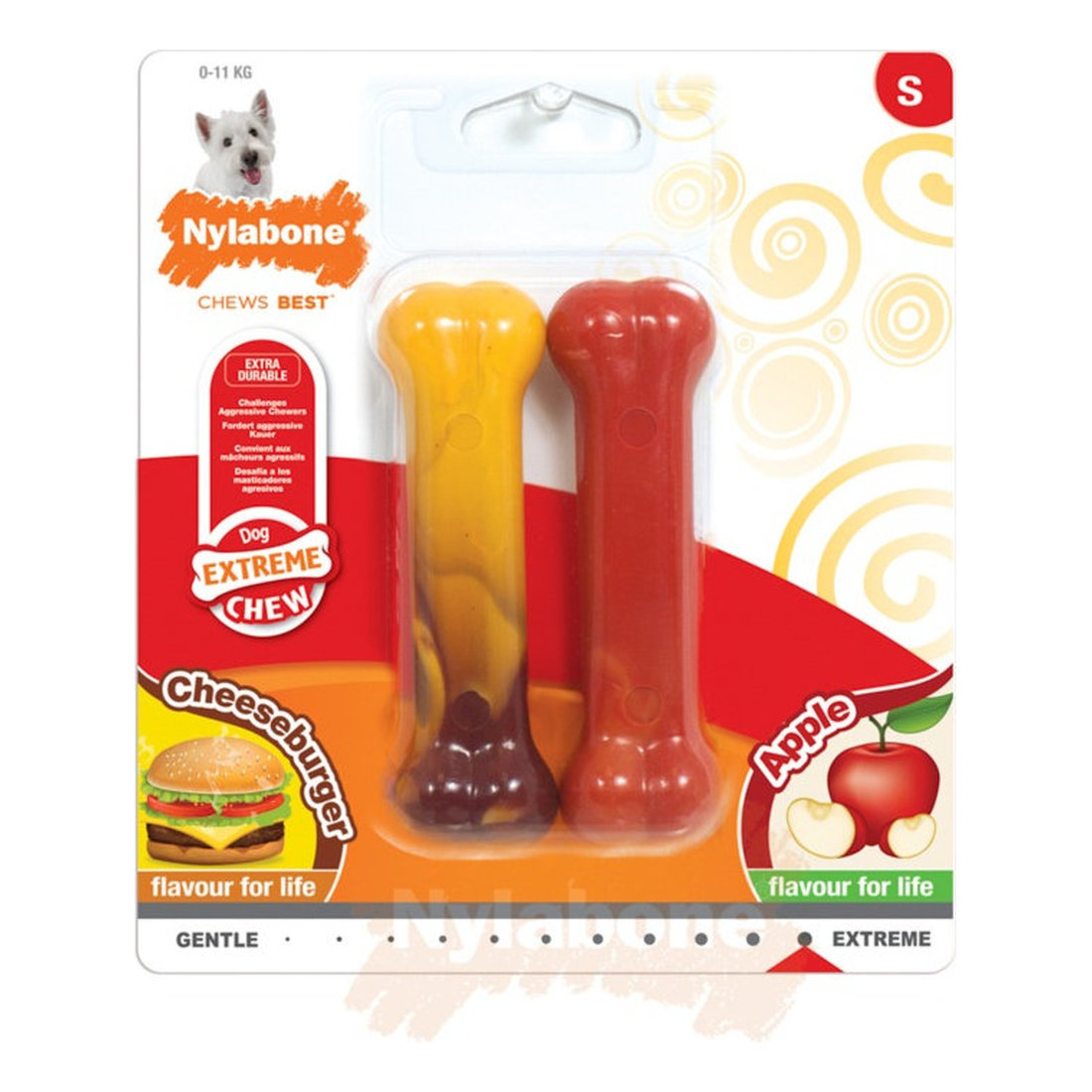 Nylabone Extreme Cheeseburger And Apple S