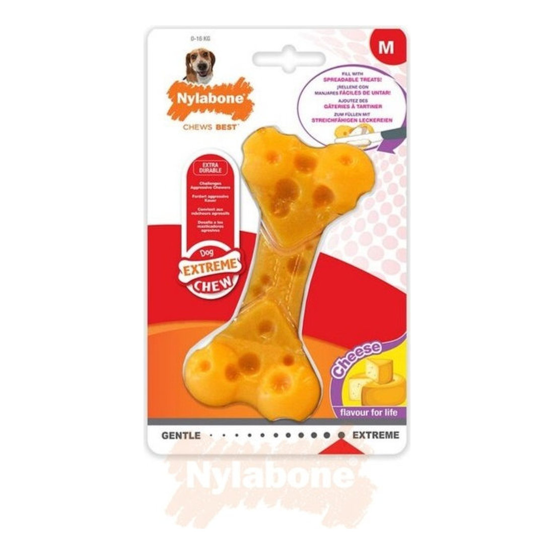 Nylabone Extreme Texture Cheese Bone MED
