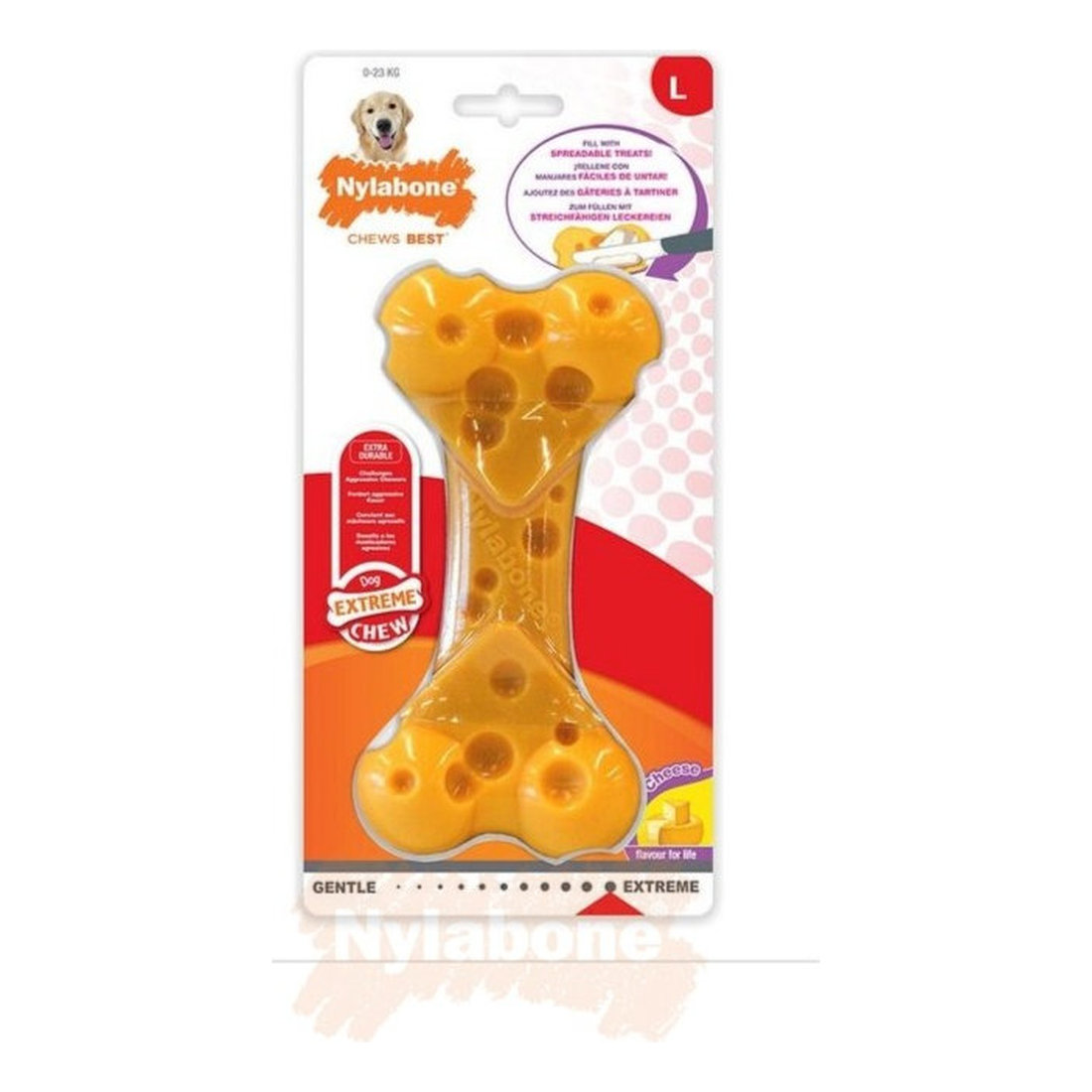 Nylabone Extreme Texture Cheese Bone LG