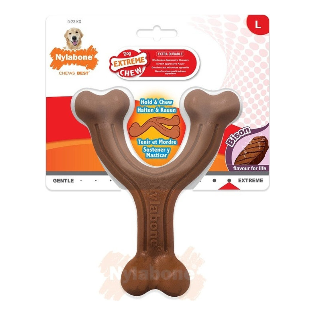Nylabone Extreme Wishbone Bison LG