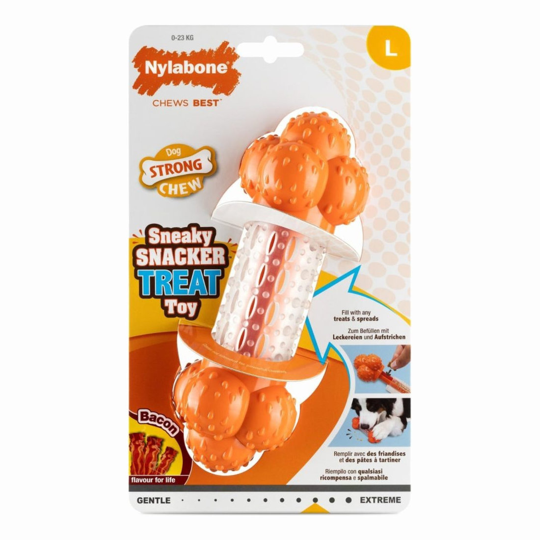 Nylabone Sneaky Snacker Bacon L