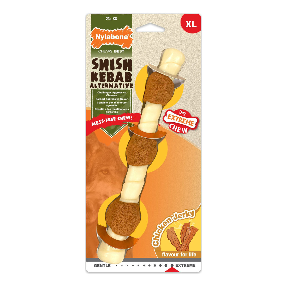 Nylabone Chicken Jerky Extreme Shish Kebab XL