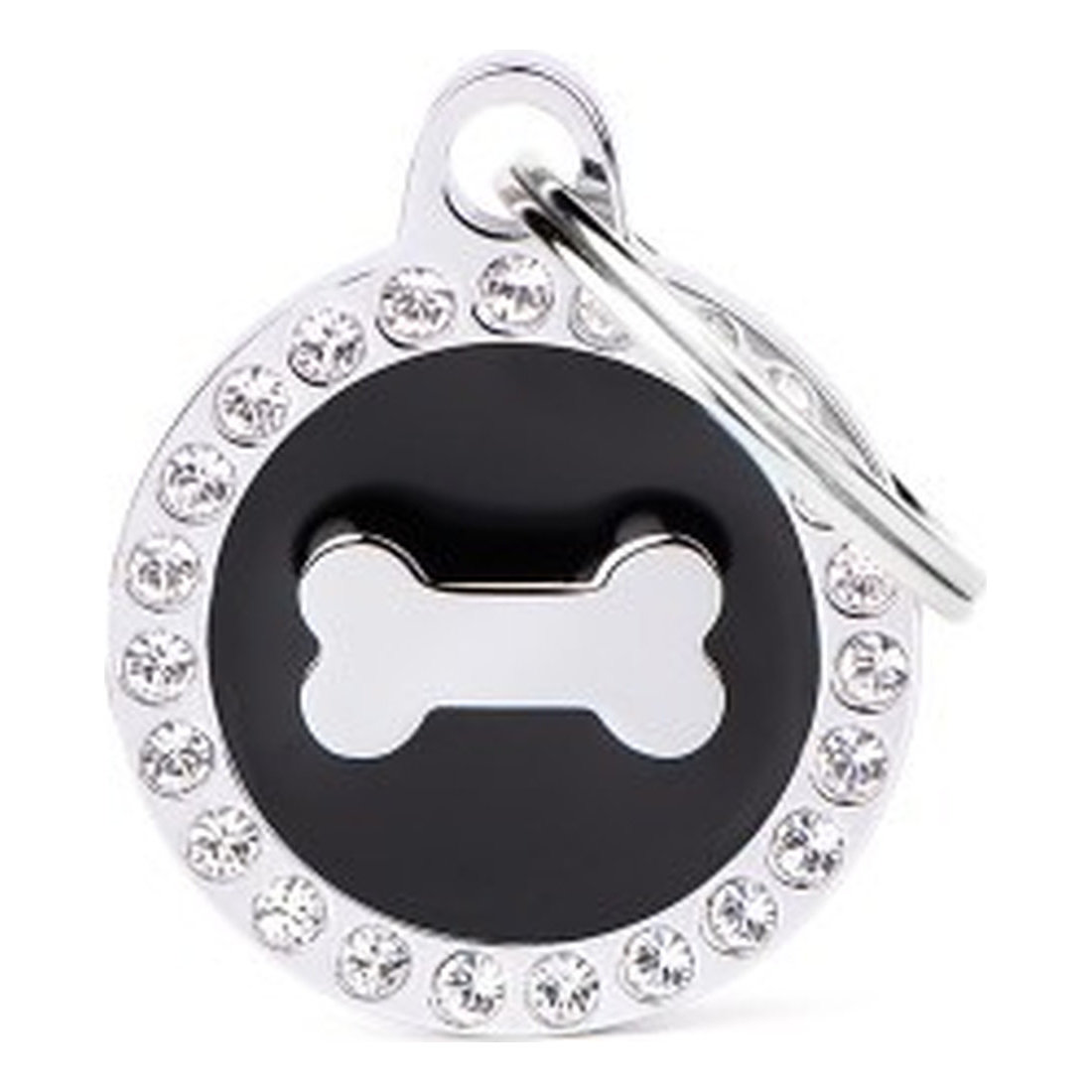 Glam Small Black Circle Bone BH30GM01