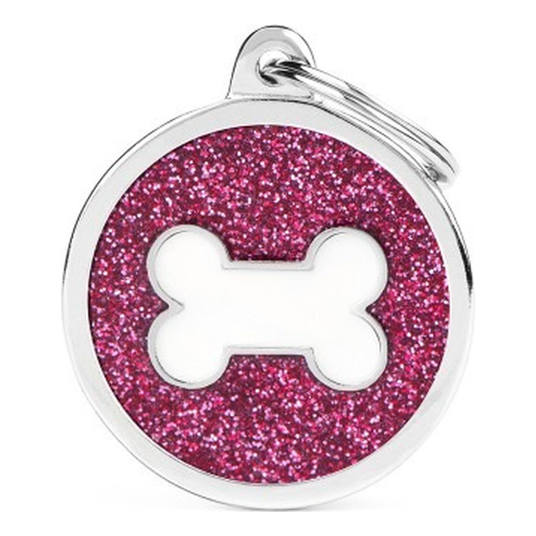 Shine Big Glitter Circle W/Bone Pink  GL05PINK