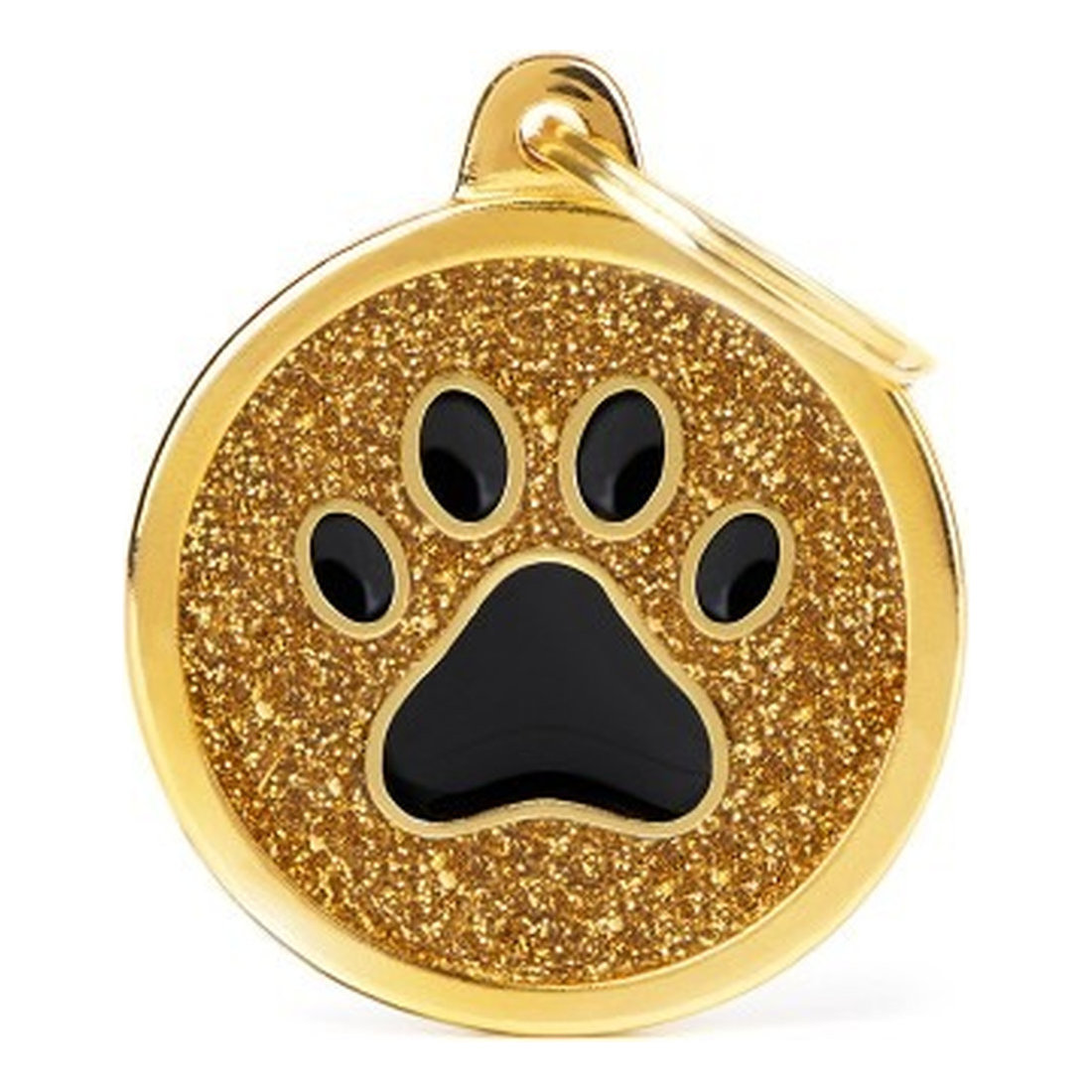 Shine Gold Big Circle Black Paw GL06GOLD