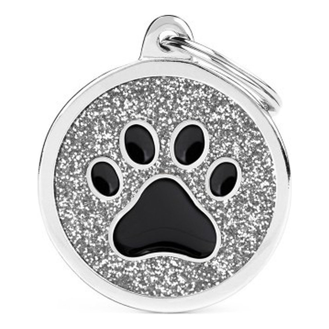 Shine Green Big Glitter Circle Black Paw GL06GREY