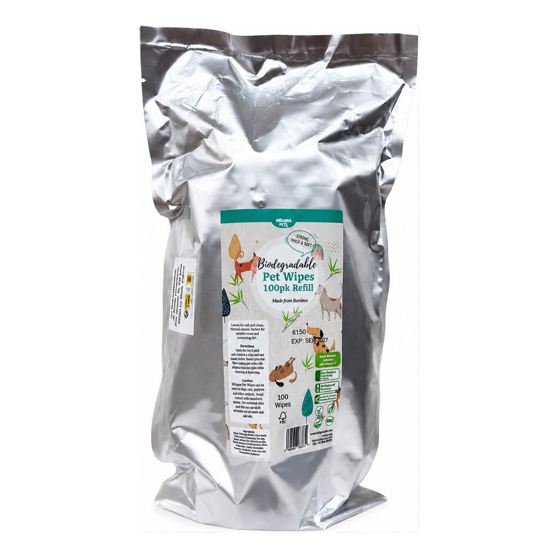 Pet Wipes Apple Blossom 100pcs Refill