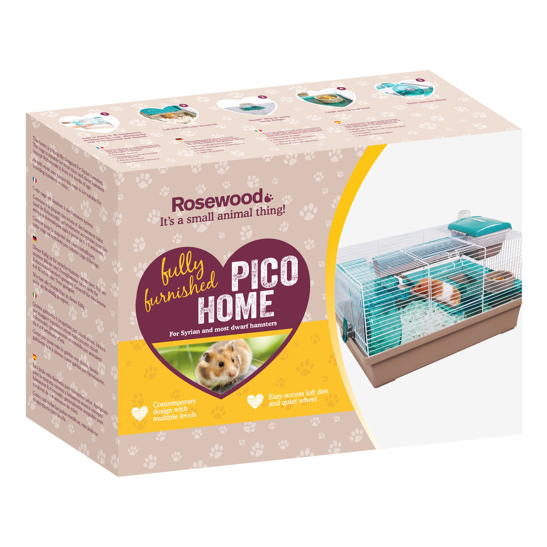 ROSEWOOD Pico Hamster Cage Teal 50x36x29cm